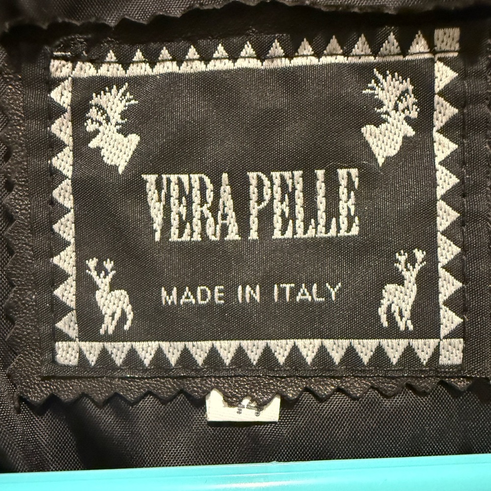 Vera Pelle Black Jacket Made in Italy - Picture 9 of 10